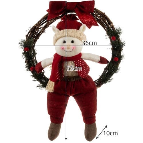 Julkrans julälv 36 cm för dörr/vägg, trä/plast/polyester