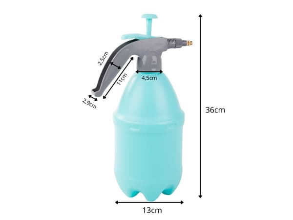 Tryckspruta för växter 3 liter ABS turkos justerbart munstycke