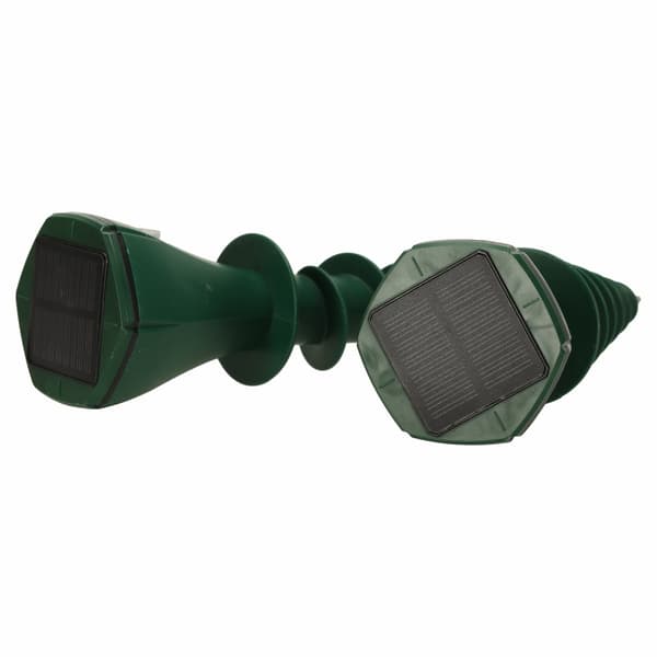 Solcellsdriven mullvadsskrämma 2-pack IP65 med 3 vibrationslägen