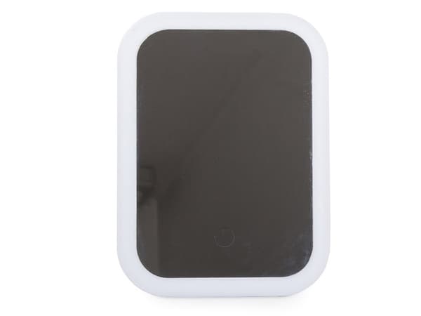 LED-sminkspegel 15x20 cm med touch och vikbart stativ USB/batteri