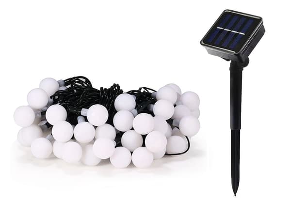 Solcellsdriven ljusslinga 40 LED multicolor 690 cm 8 lägen