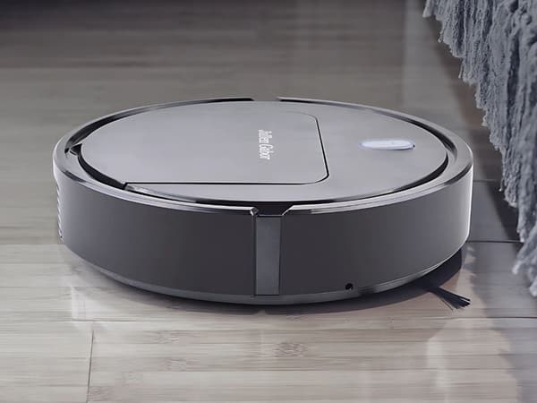 Robotstøvsuger med moppefunktion 25 cm sort 90 min batteridrift