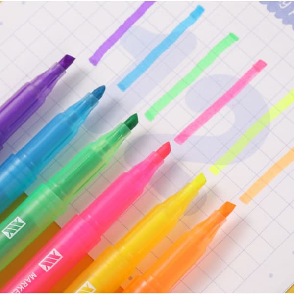 Highlighterpennor 6-pack – neonfärger för tydlig markering