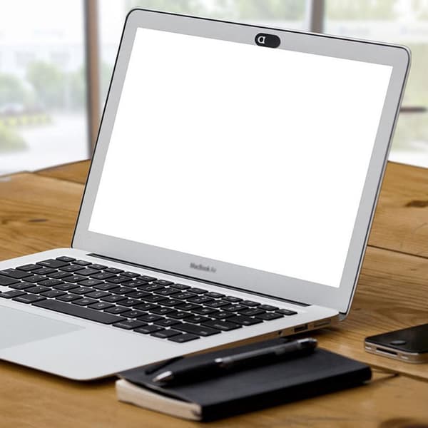 Webkameraafdækning med skydefunktion 3-pack sort til laptop/mobil/tablet