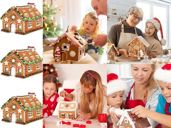 Pepparkakshusformar metall 10-pack silver