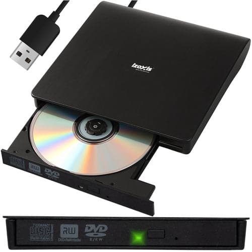 Extern DVD/CD-brännare USB 3.0 24x/8x för Windows/macOS/Linux