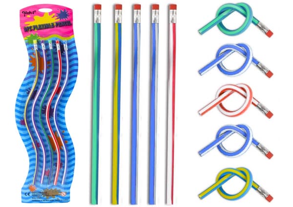 Flexibla mjuka pennor 30 cm, 5-pack