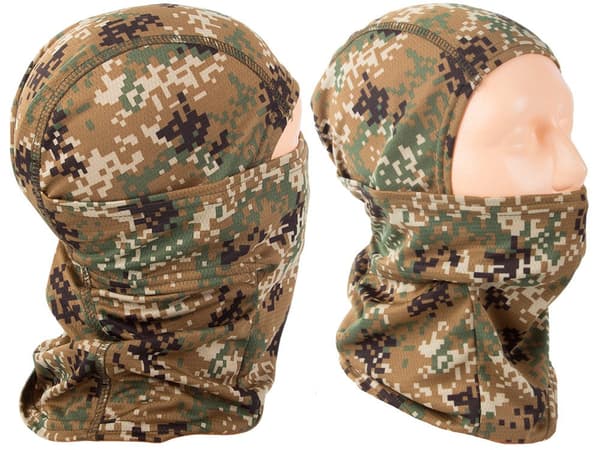 Balaclava ansigtsmaske polyester pixel camo universal størrelse
