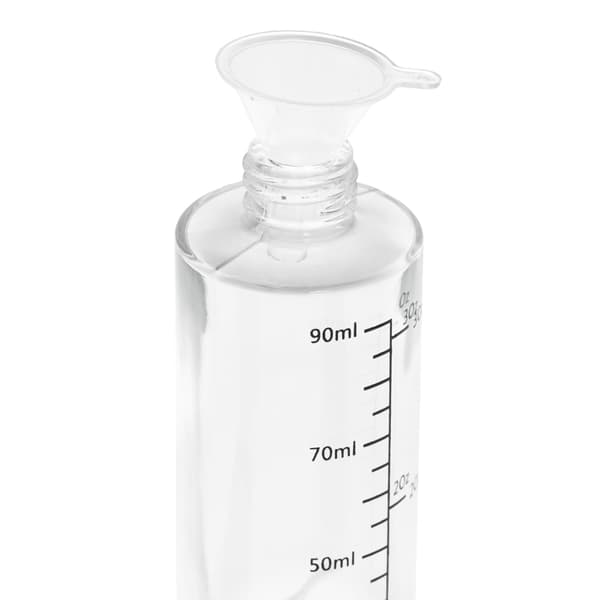 Oliesprayer/oliedispenser 100 ml i glas med pumpe og tragt