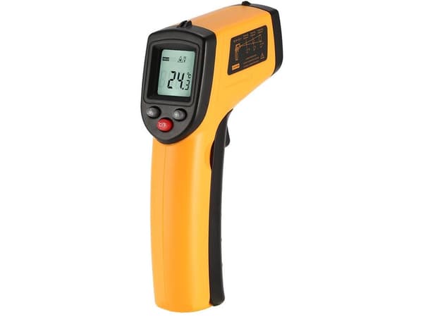 Infrarød termometer/pyrometer -50 til 380°C med laser orange