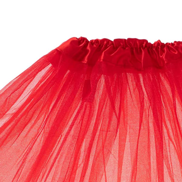 Tylskørt tutu barn rød 3-lags polyester 29 cm