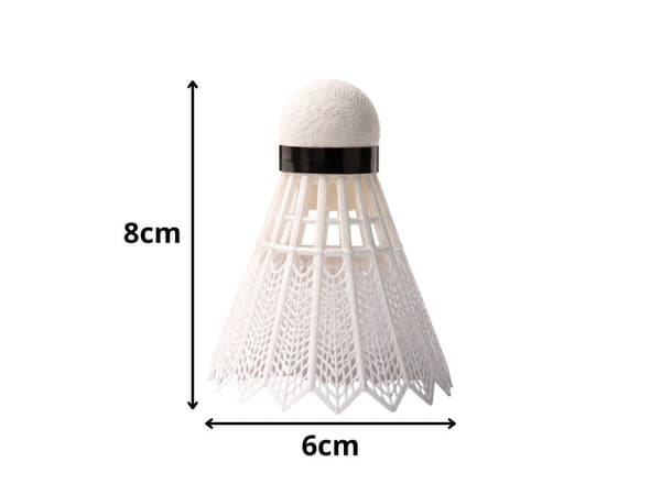 Badmintonbolde i nylon, hvid 5-pak