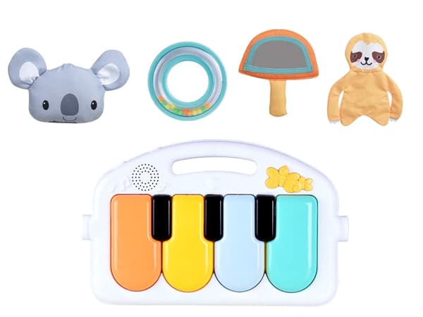 Vauvan leikkimatto piano valolla/äänellä, koala, 3 lelua ja peili