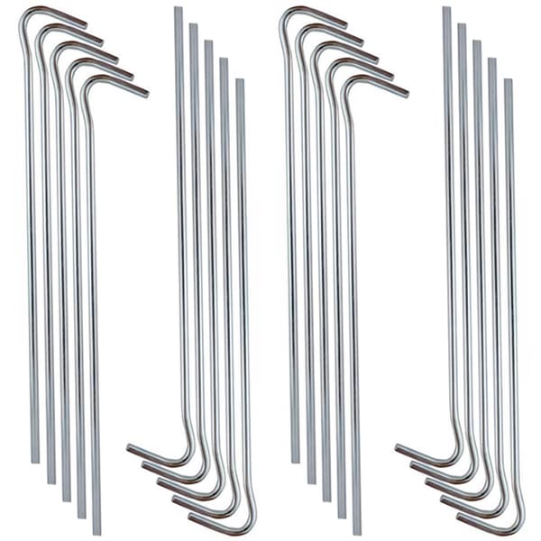 Tältpinnar i stål 18 cm 20-pack silver
