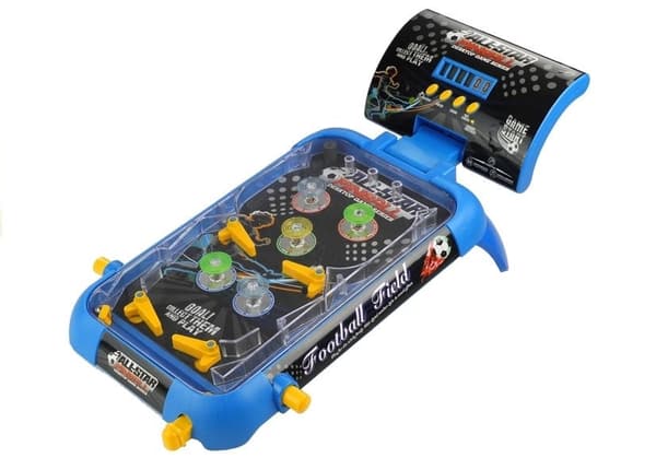 Flipperspil bordmodel med LCD-display og lamper, blå 53,5 cm