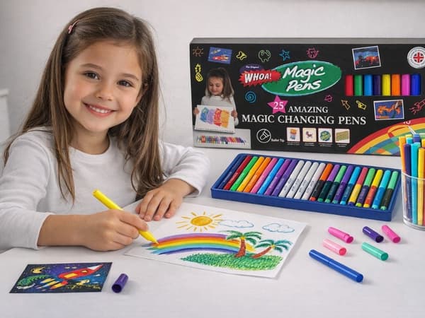 Farveskiftende tuschpenne 25-pack, vandbaserede magic markers