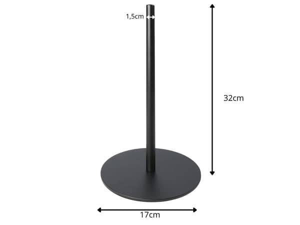 Talouspaperin pidike musta metalli 32 cm