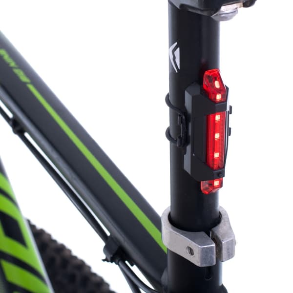 LED cykellampset fram/bak uppladdningsbart USB universalfäste
