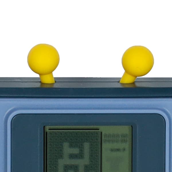 Bärbar retro spelkonsol grå med inbyggda spel, 2x AAA (ingår ej)