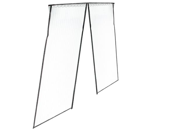 Magnetisk insektnet til dør 110x220 cm sort polyester med stifter