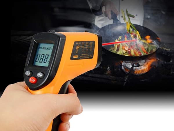 Infrarød termometer/pyrometer -50 til 380°C med laser orange