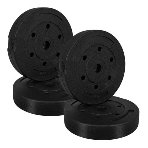 Viktskivor 4x5 kg bitumen 25 mm (26 mm hål) set 20 kg