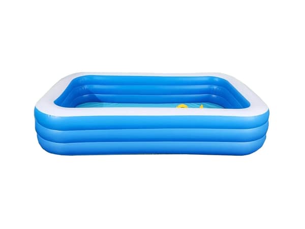 Oppustelig børnepool rektangulær PVC 165x110x40 cm