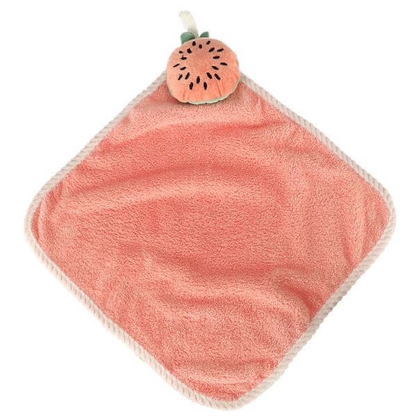 Børnehåndklæde 30x30 cm pink vandmelon med ophængsloop