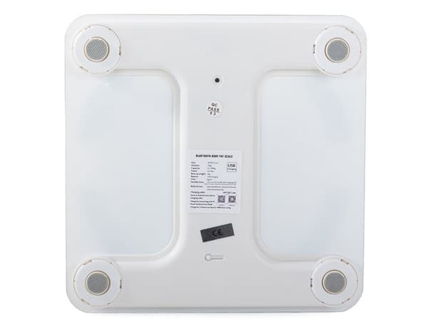 Digital badrumsvåg Bluetooth 180 kg kroppsmätning, vit, Android/iOS