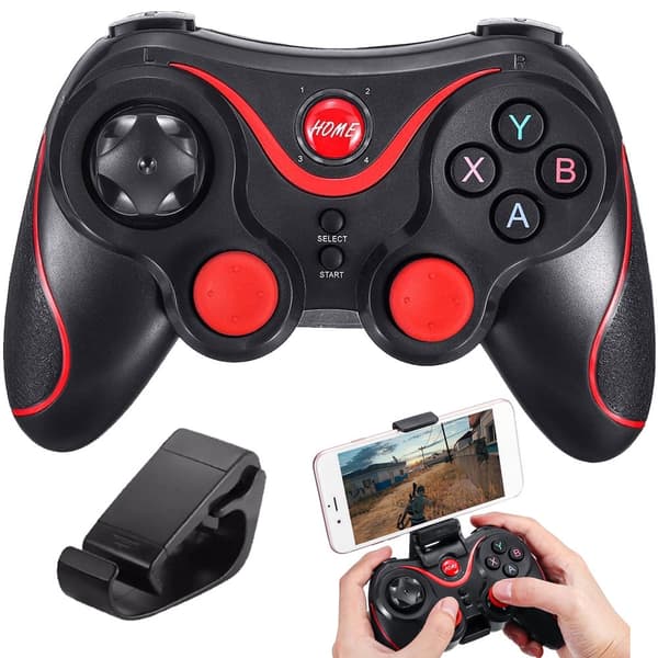 Langaton peliohjain Bluetoothilla mobiilitelineellä iOS/Android/PC musta