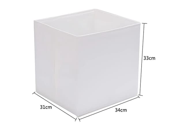 Förvaringsbox kläder polyester vit 31x34x33 cm
