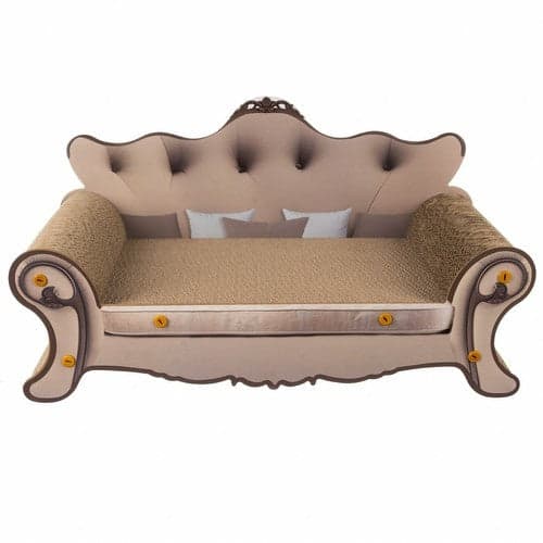 Kattsoffa klösbräda i wellpapp/MDF 60 cm, sittyta 41x28 cm