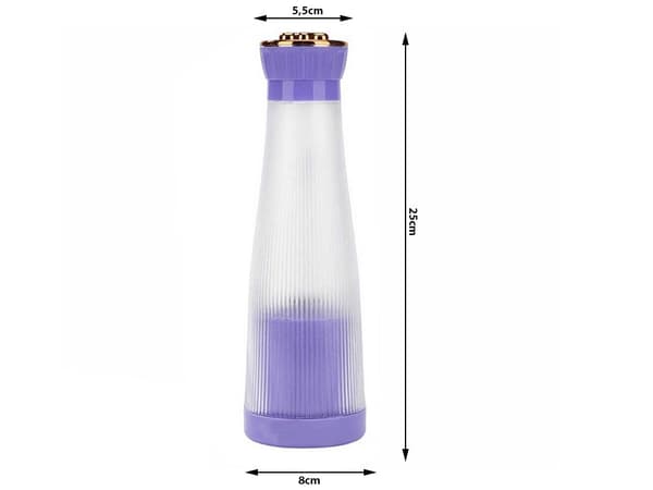 Bærbar USB-blender 400 ml genopladelig lilla 6 stålblade