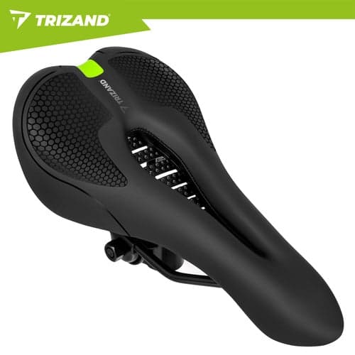 Cykelsadel ergonomisk blød polstring 28x14 cm sort universal