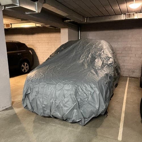 Bildovertæk grå 572x180x120 cm til mellemstore og store biler
