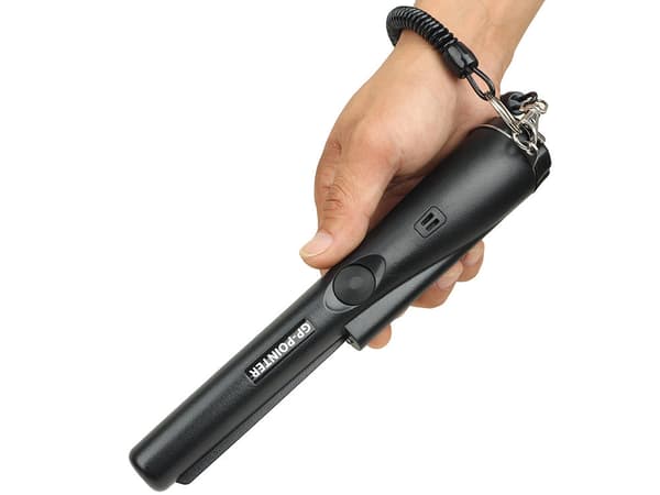 GP-POINTER pindmetaldetektor IP66 med LED lyd/vibration sort