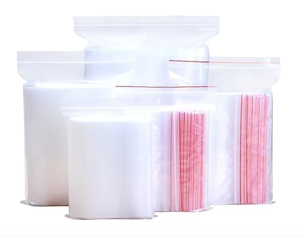 100-Pack Ziplock Blixtlåspåsar - Transparenta,