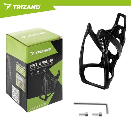 Flaskeholder til cykel/scooter sort PP passer 500-1000 ml