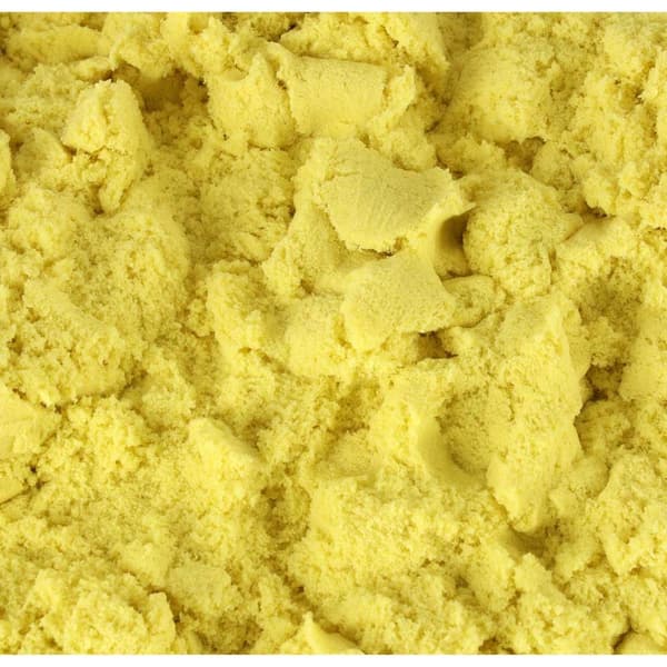 Sensorisk sand til børn 1 kg gul i pose, 3+