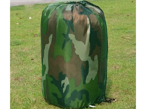 Sovsæk med hætte og lynlås 200 cm polyester moro med opbevaringspose
