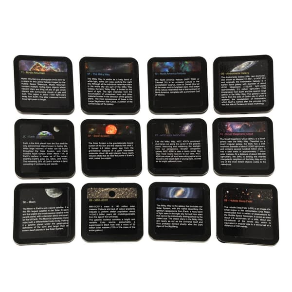 Stjernehimmel projektor LED med 12 rumskiver, USB, timer, rotation