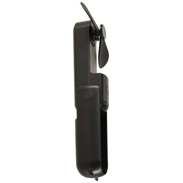 Mini USB-ventilator 2-i-1 hånd/bord 1200mAh USB-C sort