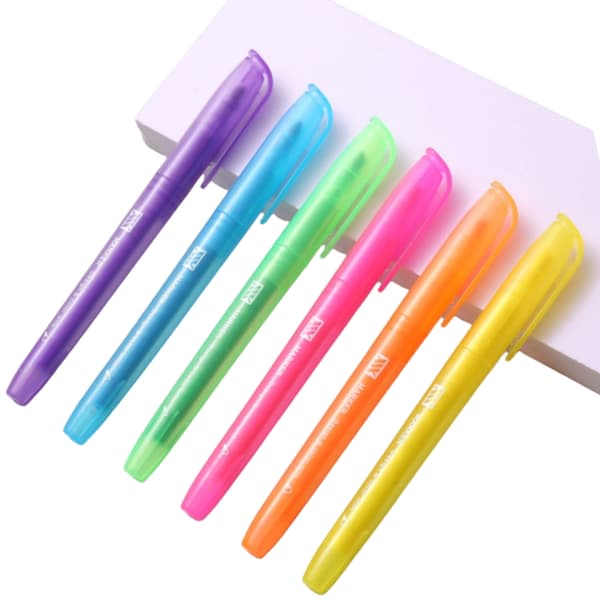 Highlighterpennor 6-pack – neonfärger för tydlig markering