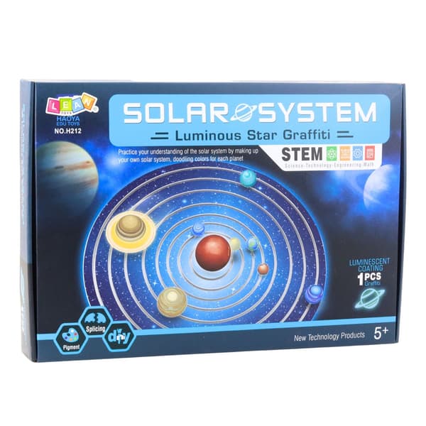 DIY solsystem modellkit att måla, lyser i mörker, STEM för barn