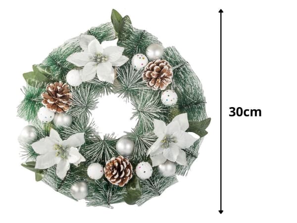 Julkrans med kottar 30 cm