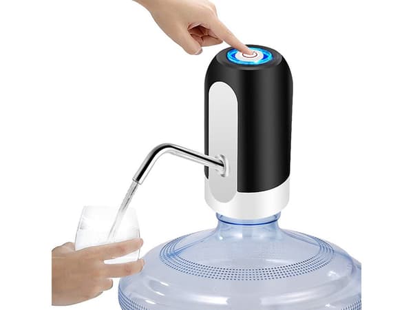 Elektrisk vattenpump USB för 18,9 l vattenflaska ABS/silikon