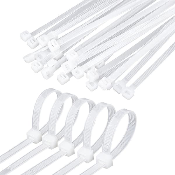 Kabelbindere i nylon 2,5x100 mm hvid 100-pack