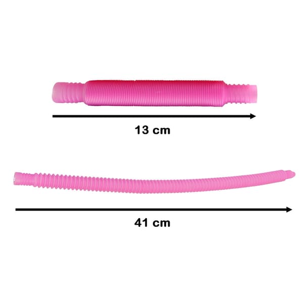 Sensoriska pop tubes sträckbara rör i plast 8-pack 13–41 cm