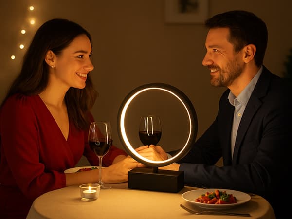 Bordlampe LED dæmpbar touch USB sort 23,5 cm