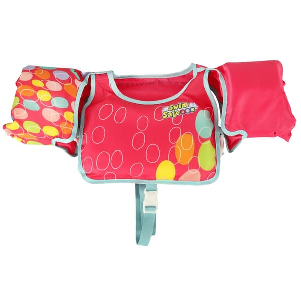 Flydevest med ærmer til børn 3-6 år 19-30 kg pink